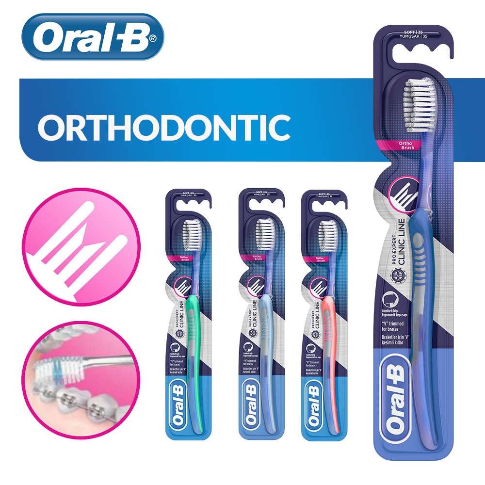 Oral-B Orthodontic Toothbrush Assorted (For Braces) | Oral Care ...