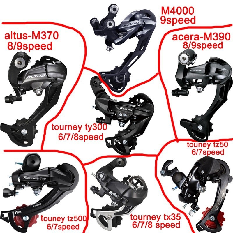 Rd Original Mountain Bike Rear Derailleur 6 7 8 9 Speed Aluminum Alloy ...