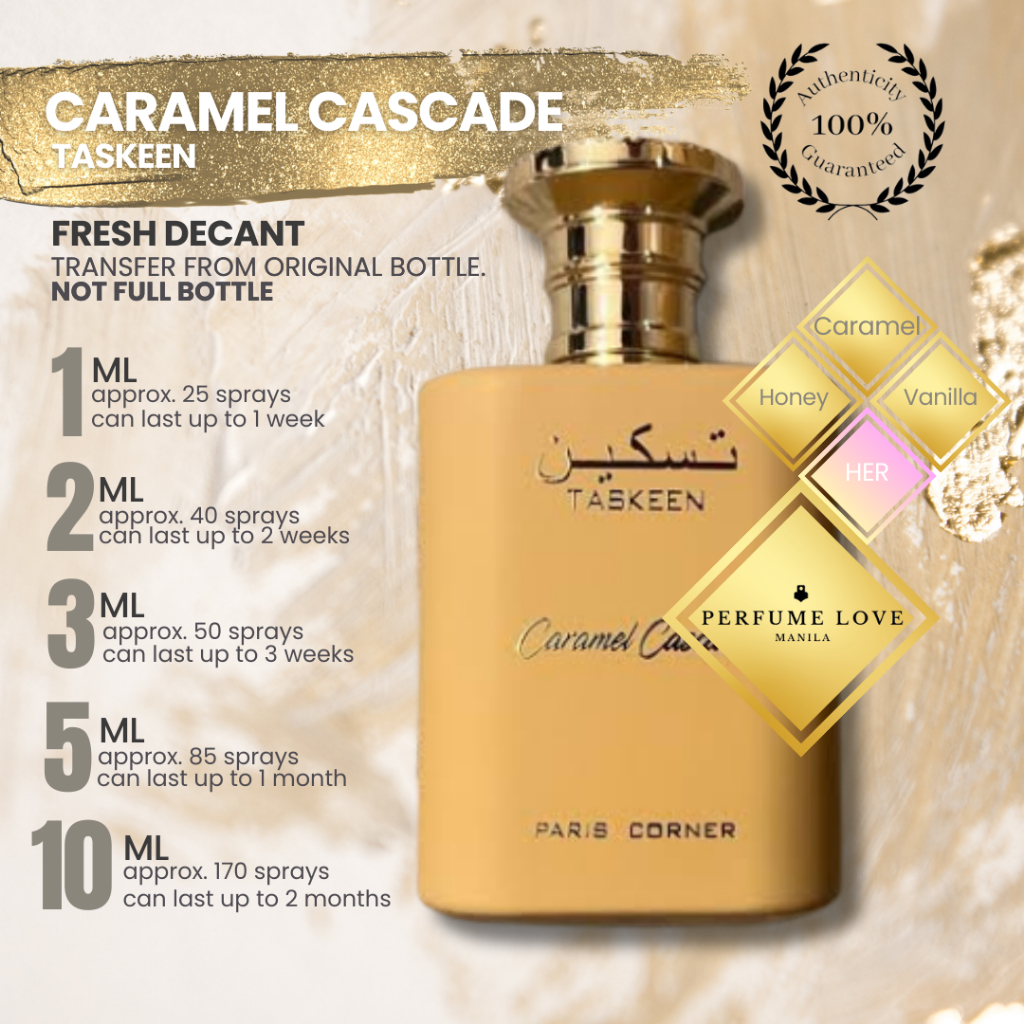 PERFUME DECANT Taskeen Caramel Cascade (Bianco Latte Dupe) Shopee Philippines