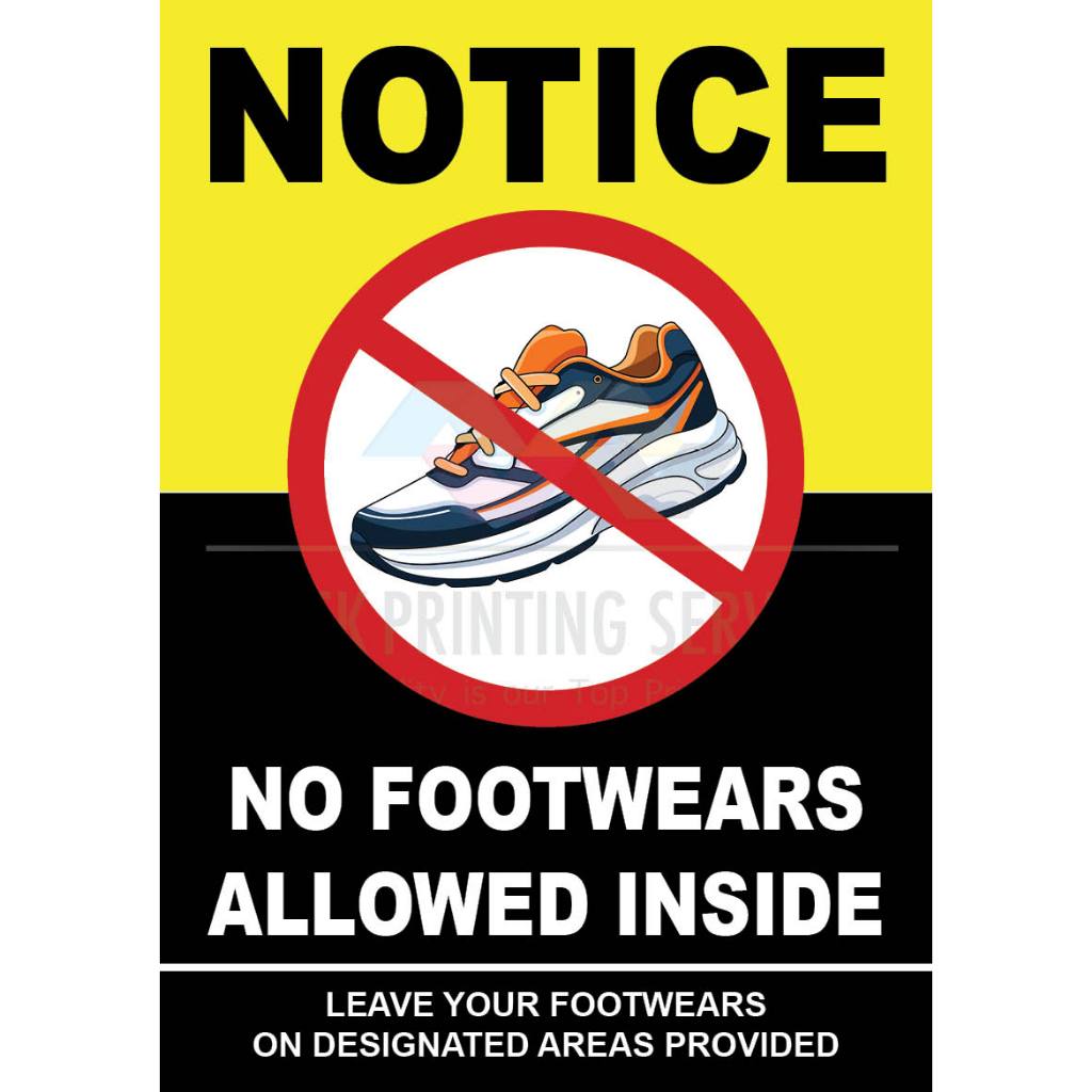No Slippers, Remove your footwear, Take Off your Shoes, Bawal Ipasok ...