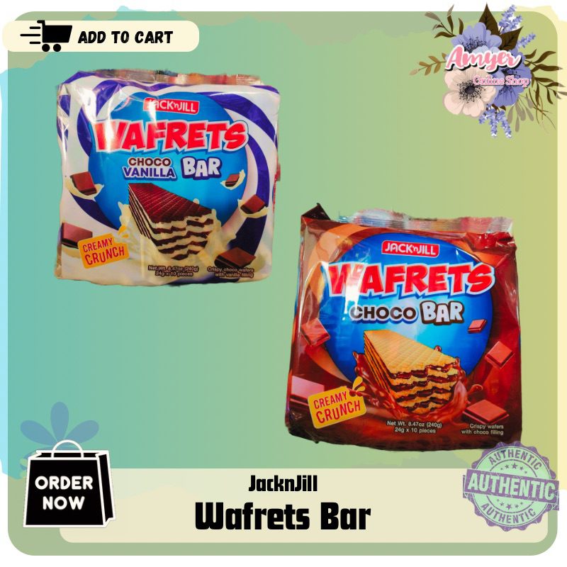 Wafrets Choco Bar Choco Vanilla Bar (24g x 10) | Shopee Philippines