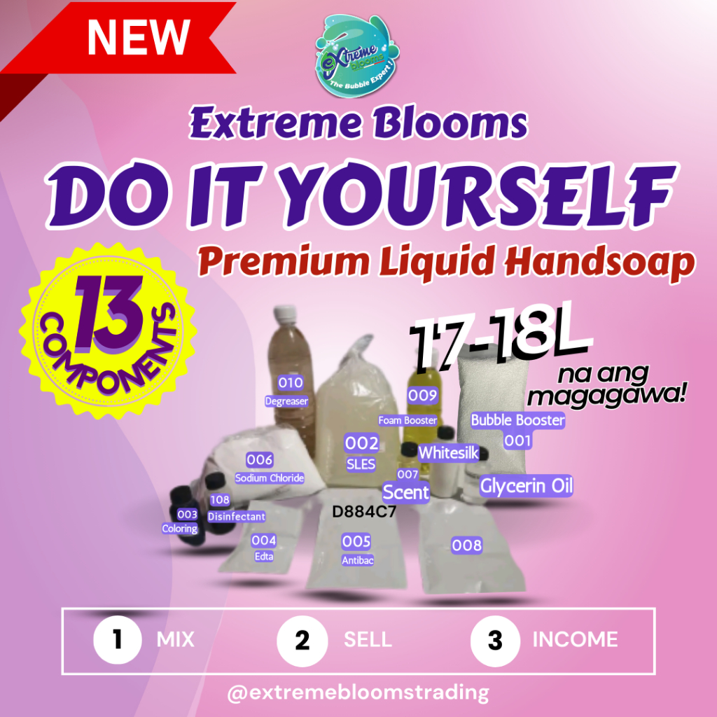 EXTREME BLOOMS Liquid Handsoap Kit 17 Liters Yield | Shopee Philippines