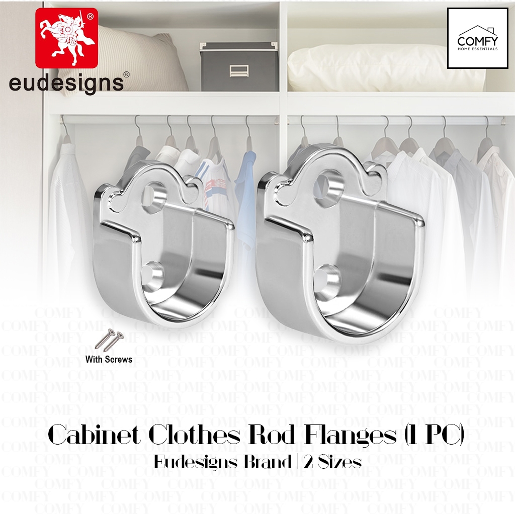 (PER PIECE) Wardrobe Cabinet Clothes Rod Flanges 3/4