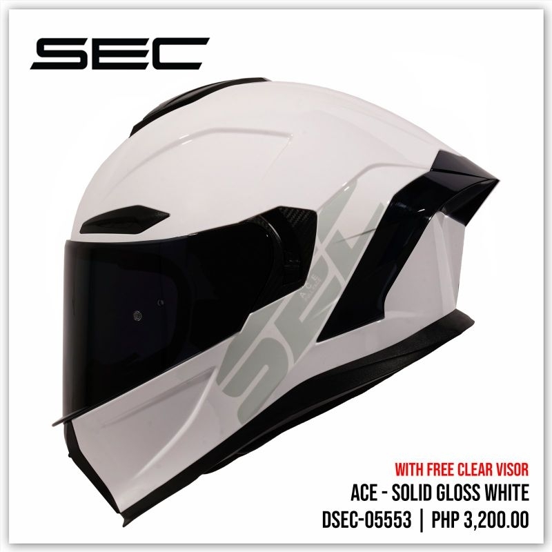 Sec Ace Fullface Cyclone Ace And Sec Hero Fullface Dual Visor Shopee