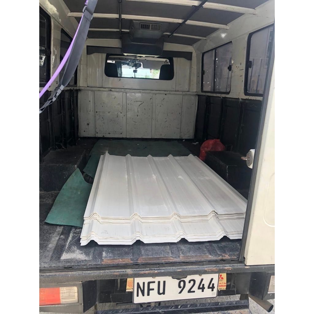 4FT UPVC THERMOPLASTIC ROOFING, RIB TYPE UPVC ROOF WHITE 1.5mm | Shopee ...