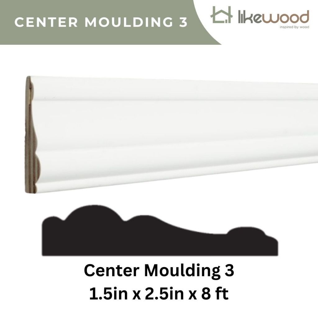 Matimco Likewood Special Mouldings (Laminated Veneer) Center Moulding 3 (8 feet) Shopee
