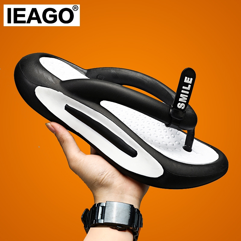 IEAGO Original New EVA Men Women Beach Slippers Flip Flops Thick Sole ...