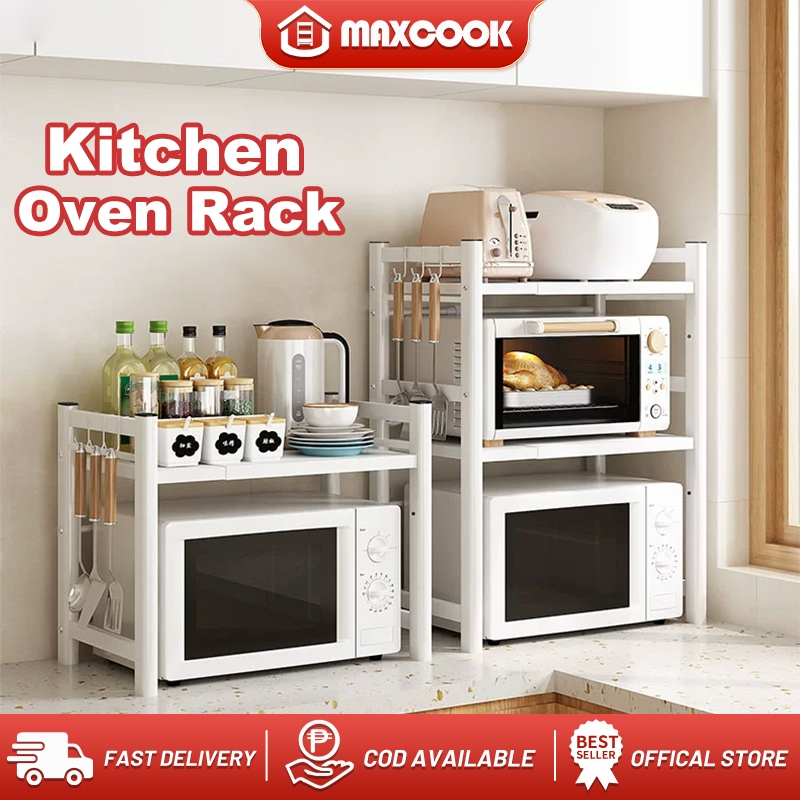 MAXCOOK 1/2 Tiers Kitchen Oven Rack Carbon Steel Microwave Rack ...
