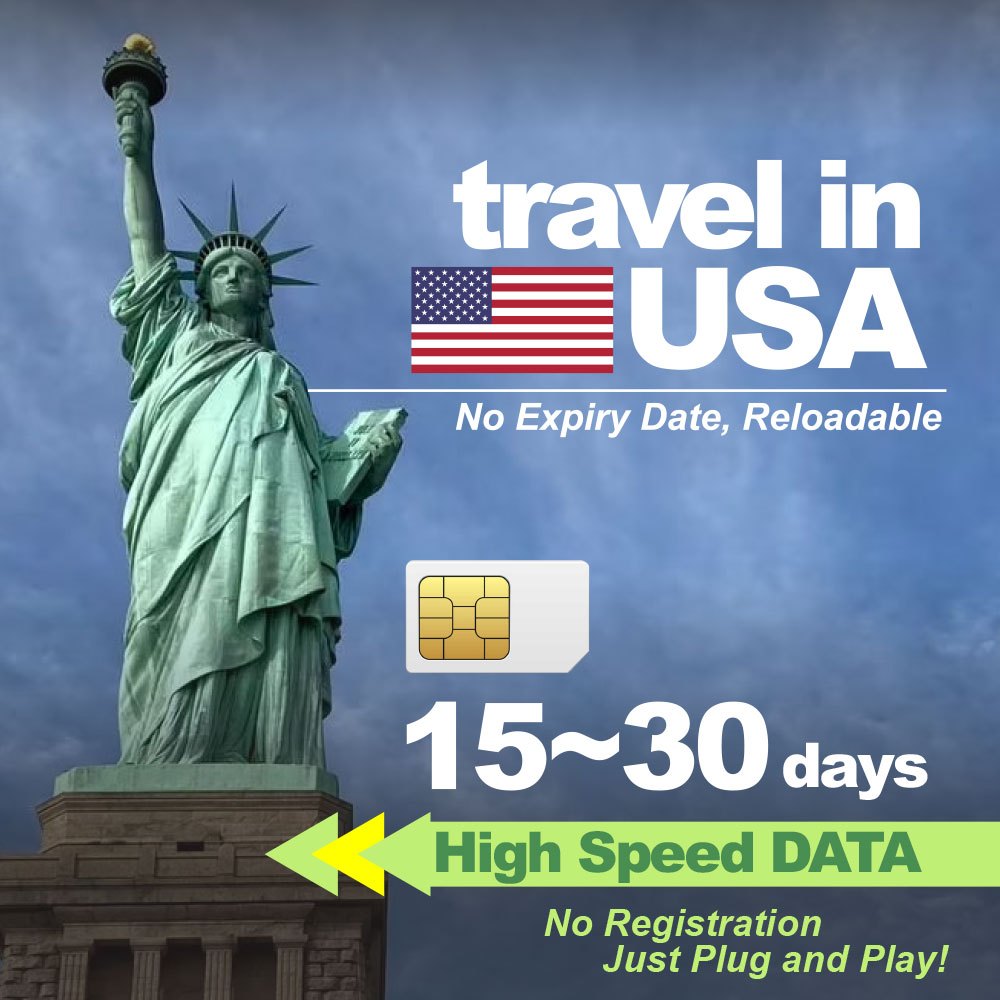 USA Travel Sim Card 1530 days【Total 10GB/20GB HIGH SPEED】iConnect2ph arawSIM Shopee Philippines