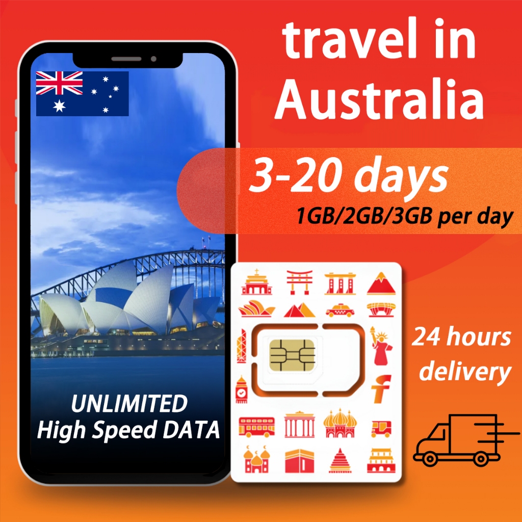 AUSTRALIA & NEW ZEALAND Travel Sim Card 318days【Daily 1GB/2GB/3GB HIGH SPEED】Unlimited Travel