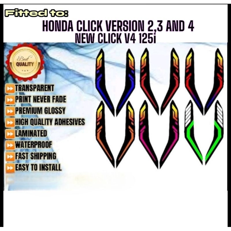 Honda Click 125i and 150i v2 v3 and V4 Lining Kilay Tint / Click 125i ...