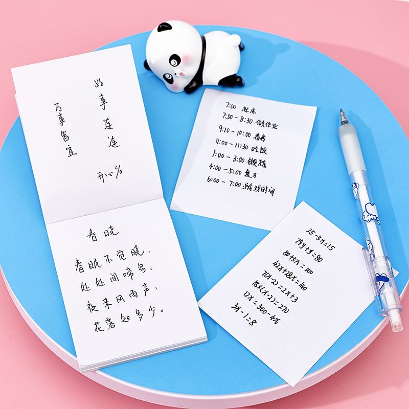 Cartoon Panda Note Pad Non-adhesive tear-off sticky notes available ...