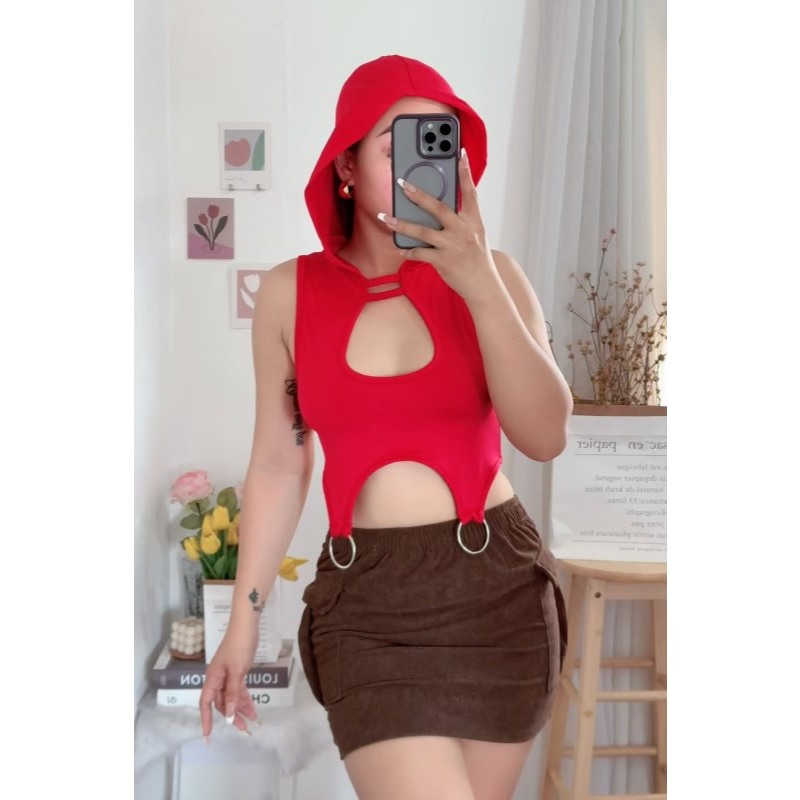 Halter hoodie clearance