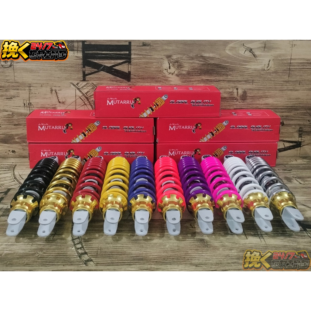 Mutarru Rear Shock 300mm M-001 For Mio/M3/Beat/Click | Shopee Philippines