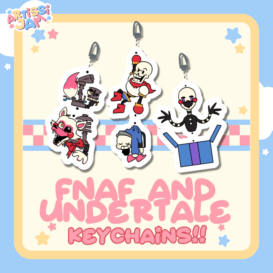 Five Nights at Freddy's / Undertale | LINKED KEYCHAIN CHARMS | Shopee ...