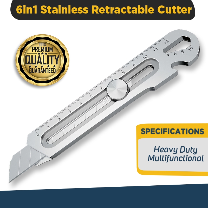 6-in-1 Stainless Heavy Duty Retractable Cutter | Shopee Philippines