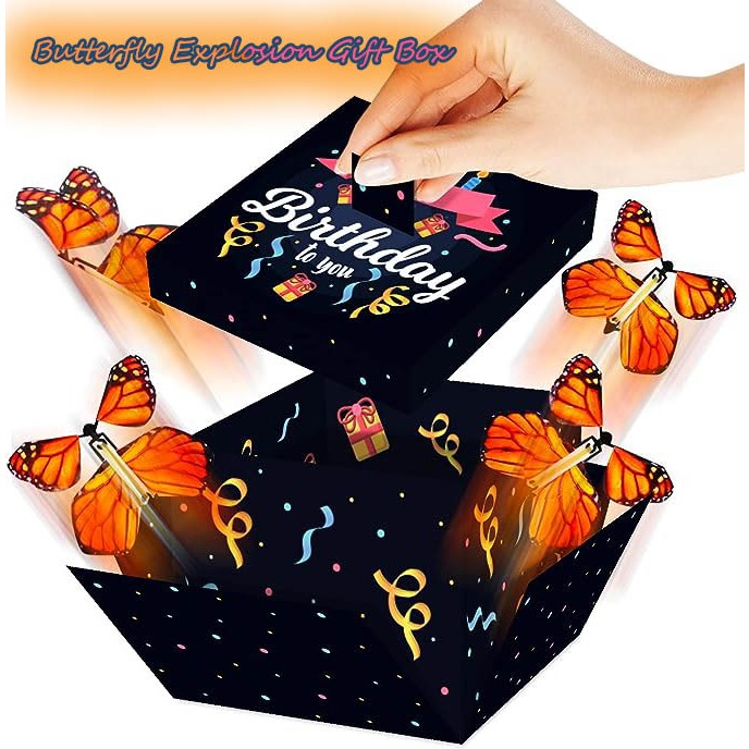 DIY Butterfly Explosion Gift Box Surprise Flying Butterfly prank toy ...