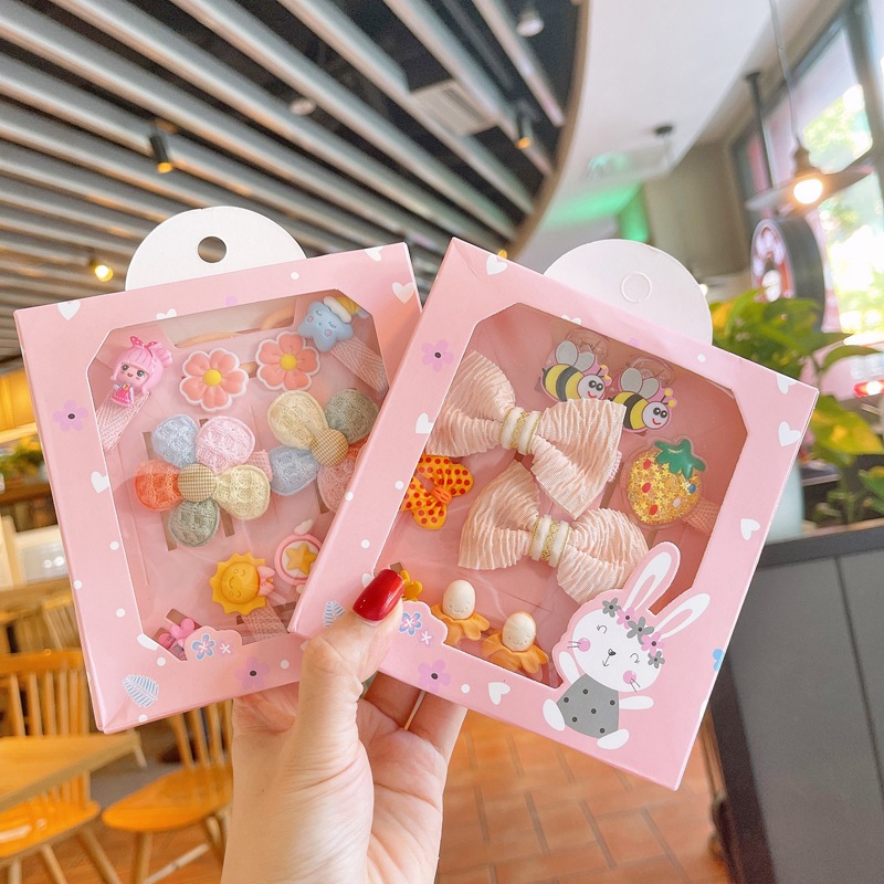 Cute Kids Hair Accessories Gift Box 10pcs Set Hair clip Hairpins For