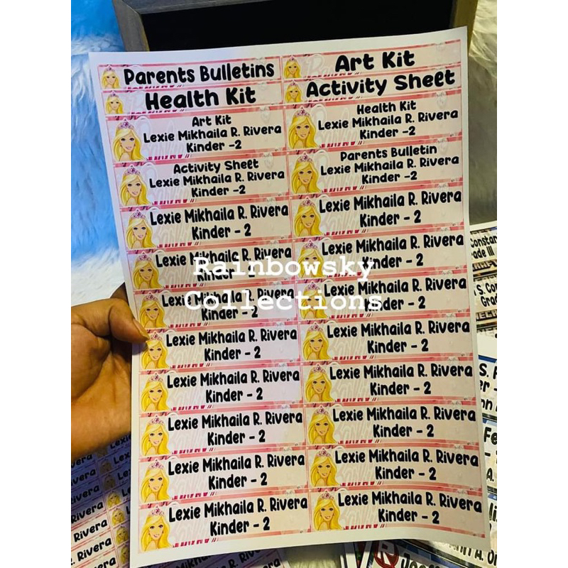 Sticker Labels Subject names grade & sections | Shopee Philippines