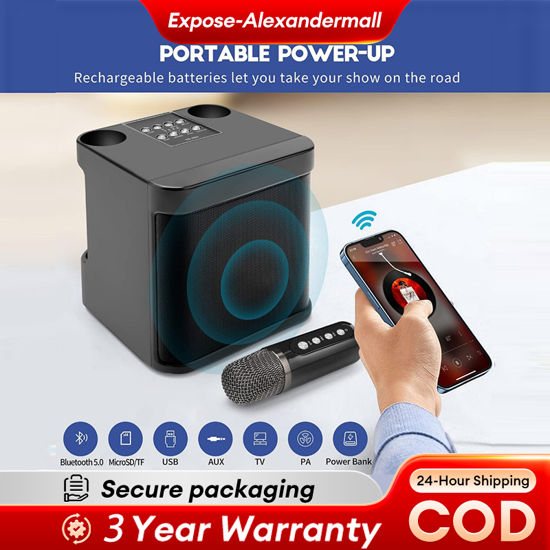 Karaoke Bluetooth Speaker With Microphone Wireless Microphone Speaker ...