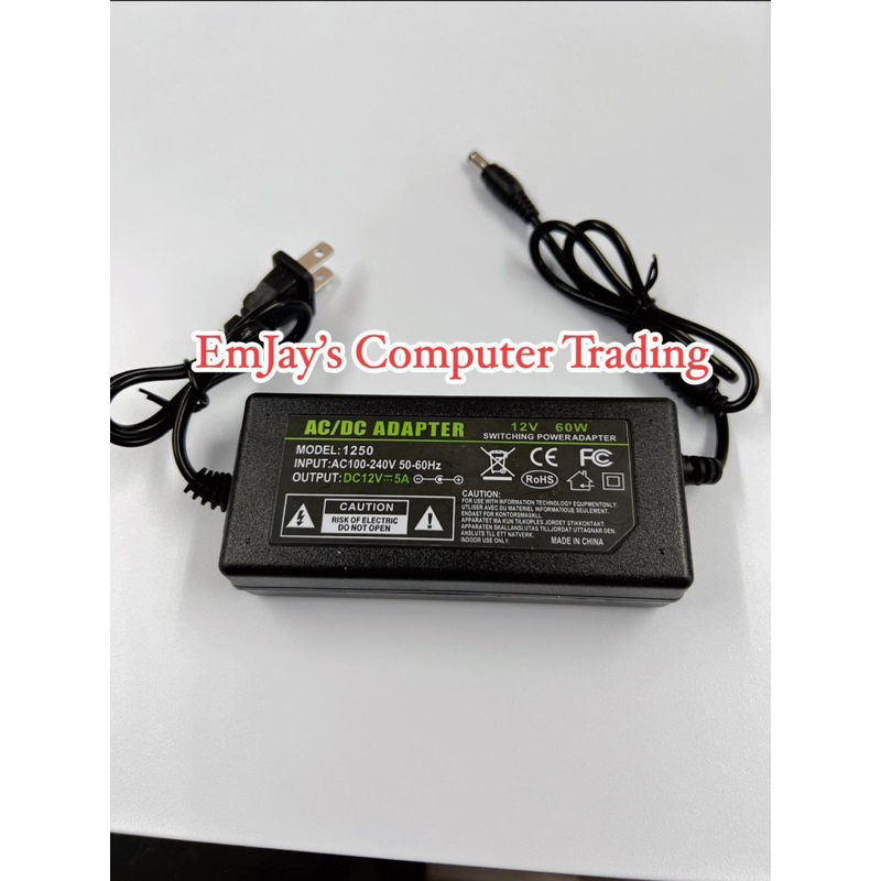 AC/DC adapter 12v/5a | Shopee Philippines