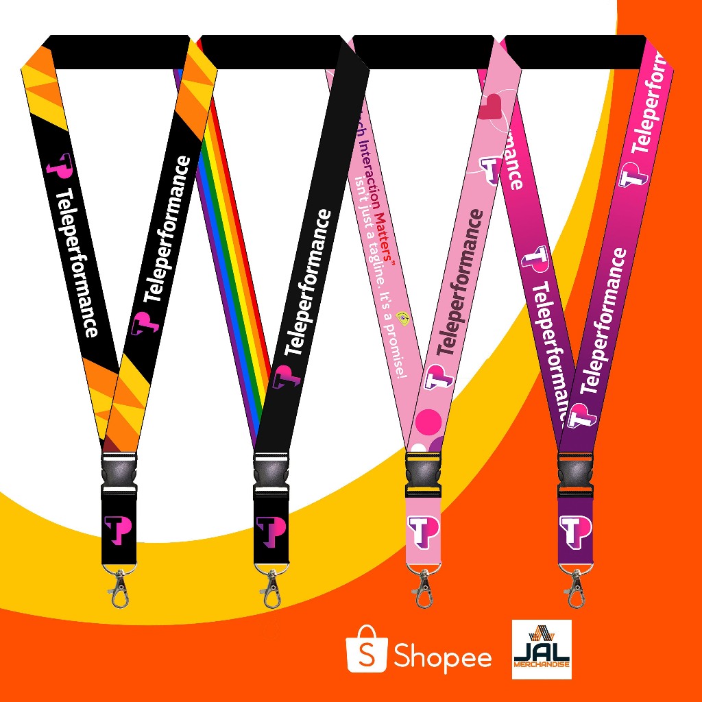 Teleperformance ID lace design / ID lanyard / ID sling | Shopee Philippines