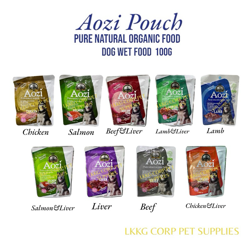 [DOG] Aozi Natural Organic Dog Wet Food Pouch 100g LAMB NOW AVAILABLE