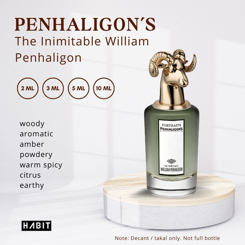 PENHALIGONS- The Inimitable WILLIAM PENHALIGON [Decant] | Shopee ...