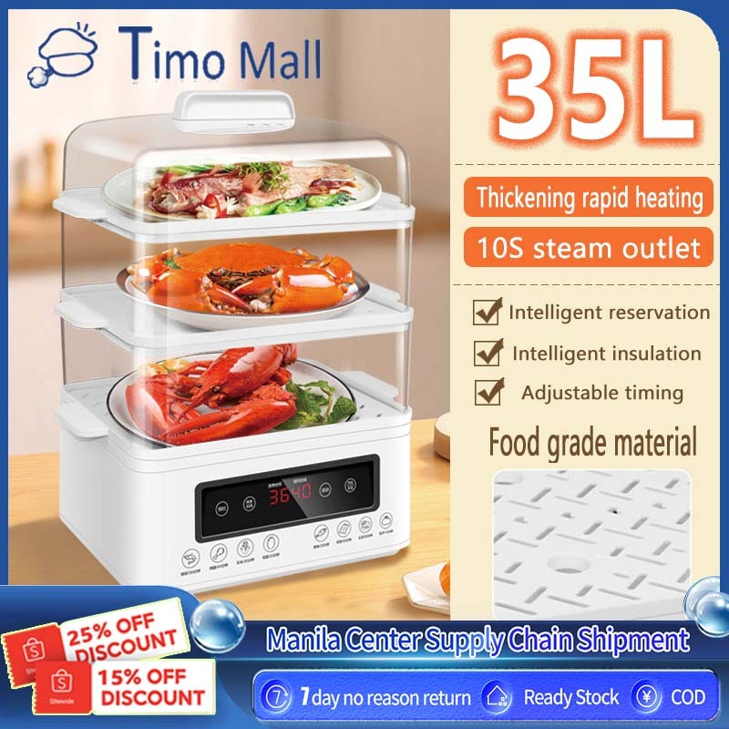 Siomai steamer electric large capacity multifunctional 3 layer