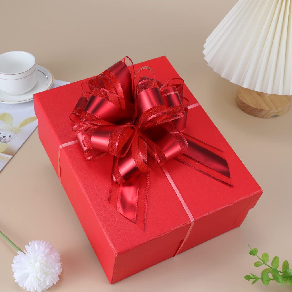 2 Pieces Large Handmade Pull Bow Ribbon Flower for Huge Car Bow Wedding ...