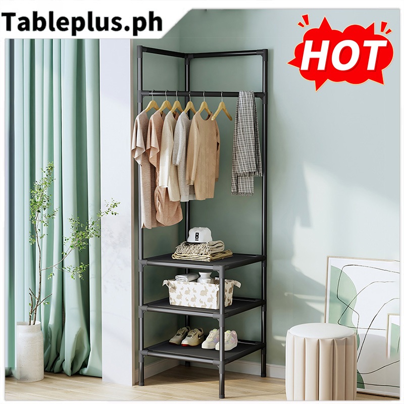 COD Multifunctional Coat Rack Corner Drying Rack Floor Standing Clothes ...