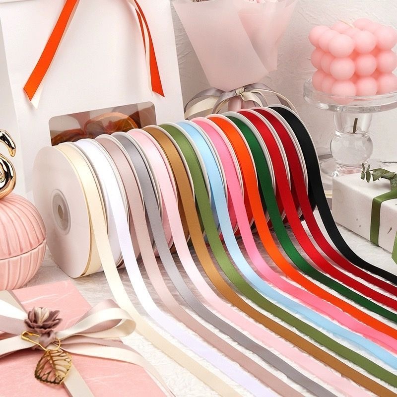 【AOF】0.6cm Gift Wrapping Bouquet Ribbon 6mm Satin Ribbon Roll Gift ...