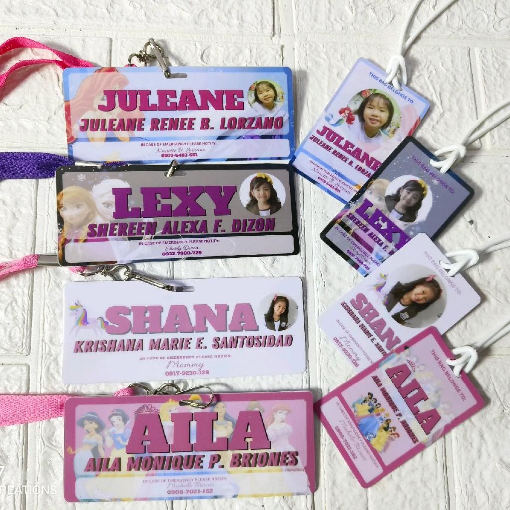 PVC CHILD NAME TAG and PVC BAG TAG FREE LAYOUT free ID LACE and rubber ...