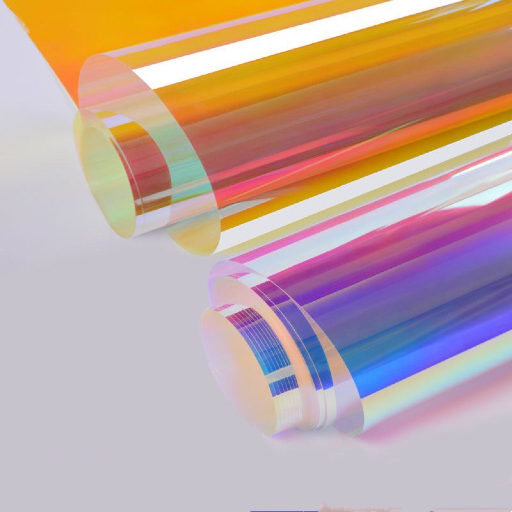 DIY Transparent Color Bouquet Wrapping Waterproof Symphony Rainbow Film ...