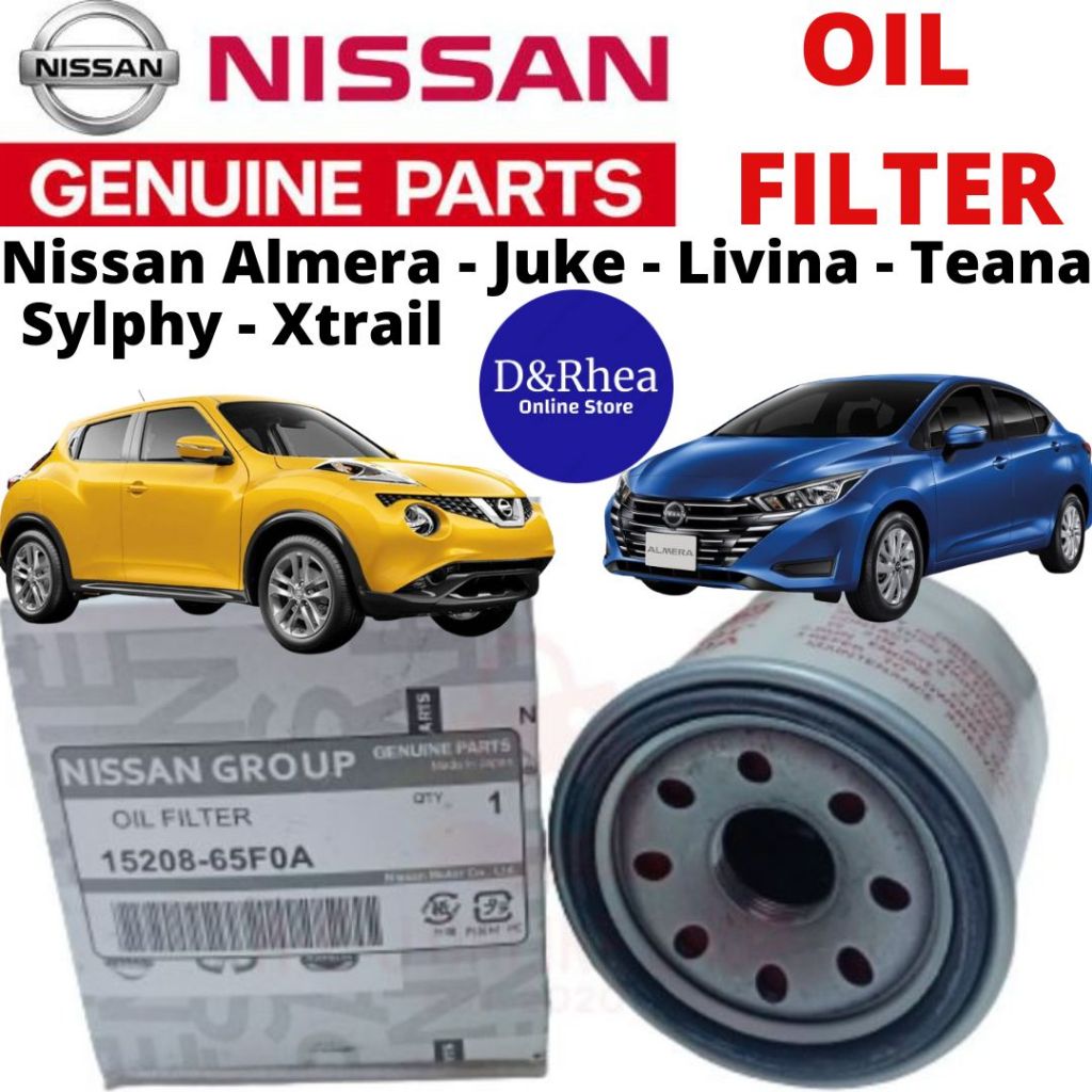 NISSAN Oil Filter 15208-65F0A Almera / Juke / Livina / Teana / Latio ...