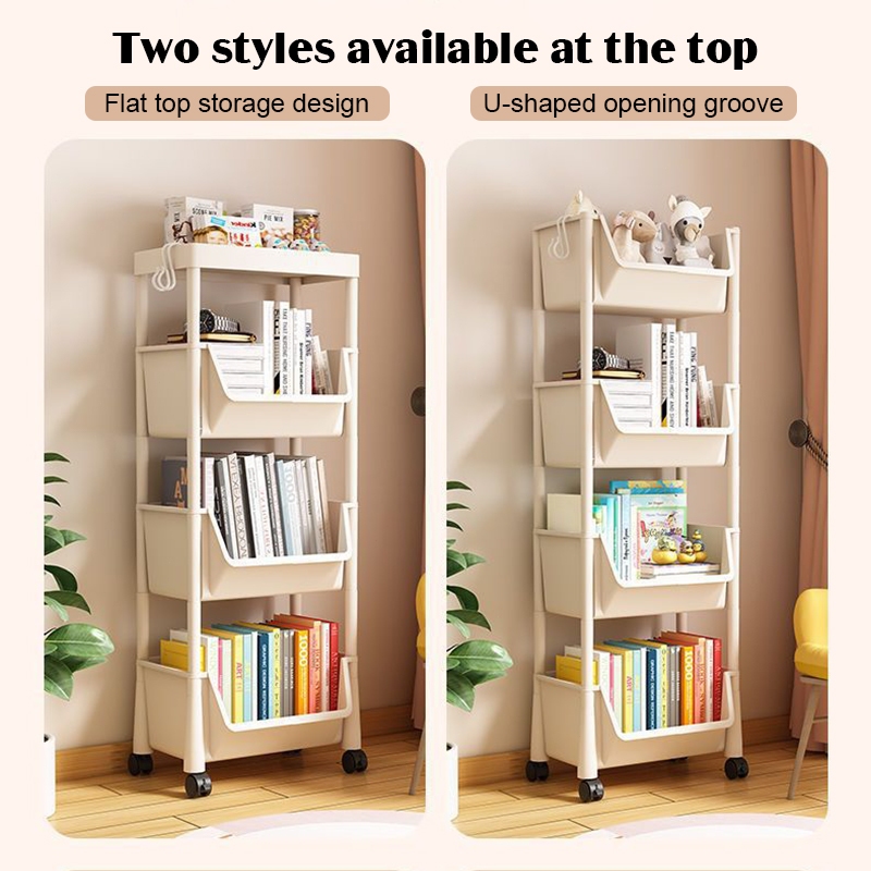 5 Layer Trolley Cart Organizer Storage Shelf Moving Rack With Wheel For ...