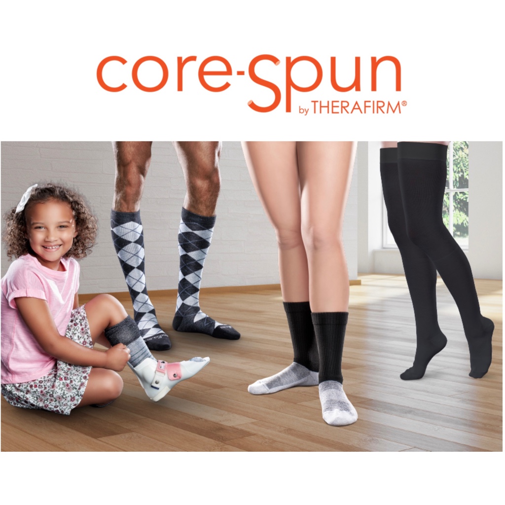 Core-Spun 10-15mmHg Medical Light Graduated Knee High Compression Socks ...