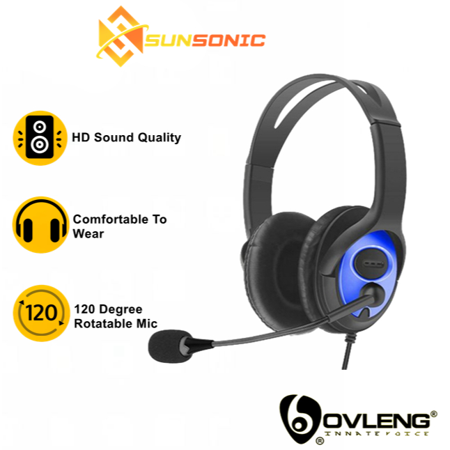 Ovleng P11 Stereo Gaming Headphone 120° Rotatable Mic With - Main Image