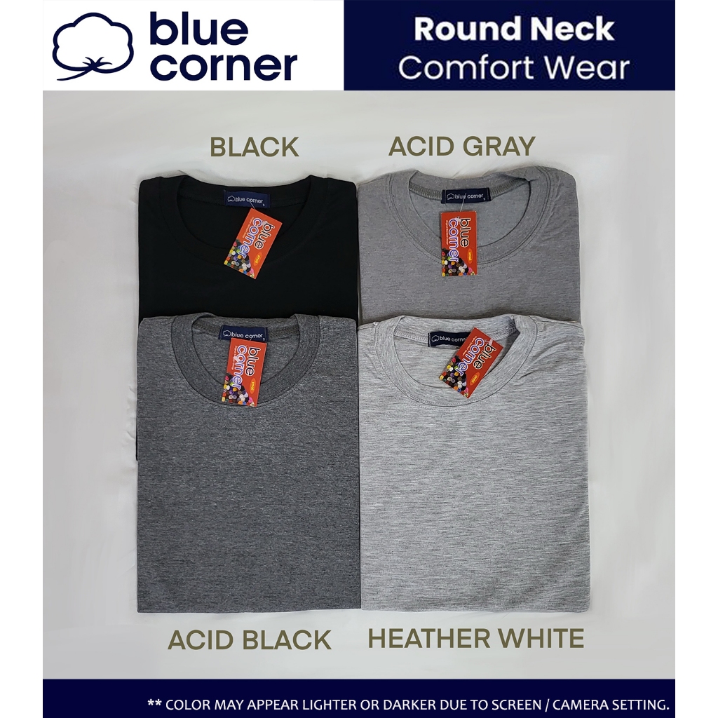 Blue Corner Plain Tshirt | Shopee Philippines