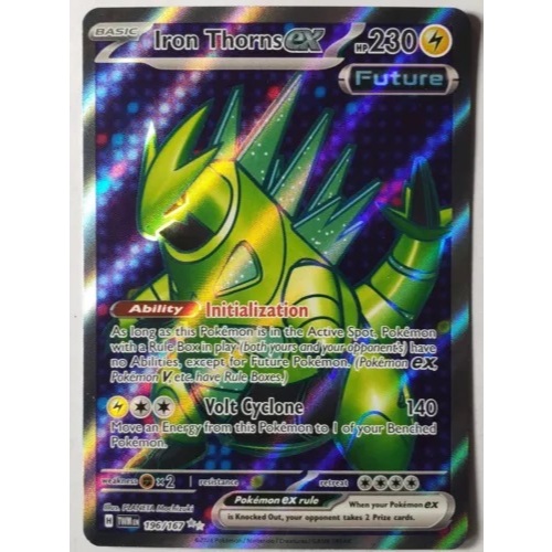 Pokemon TCG Iron Thorns EX 196/167 Twilight Masquerade TWM Full Art ...