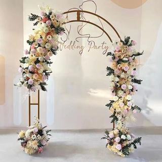 Wedding props Wrought iron double pole arch shelf stage layout runway ...