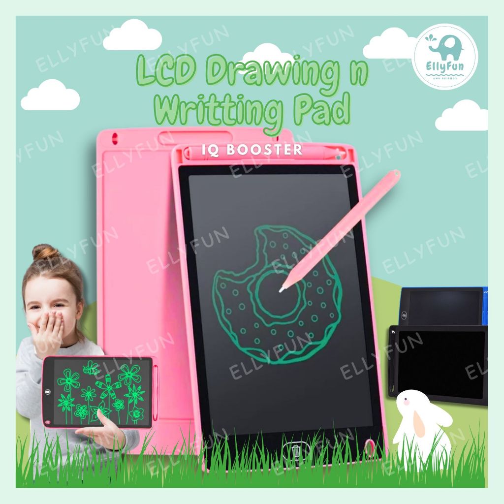 Ellyfun LCD Writing Pad Ultra Thin Electronic Tablet Kids Drawing Board