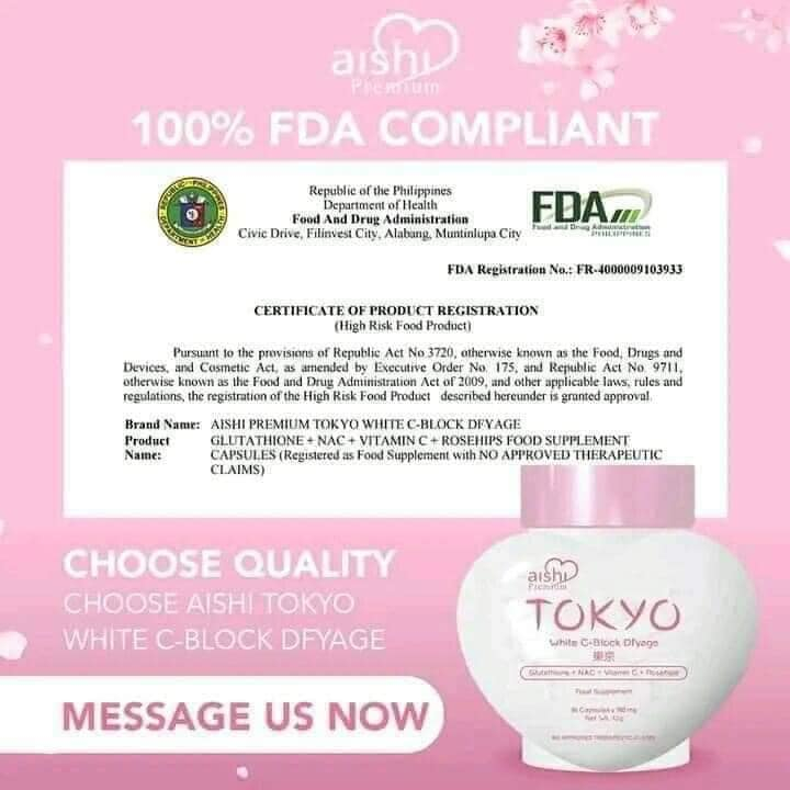 aishi tokyo glutathione fda approved Japan White C-Block + Gluta Melony x10 Advanced Whitening Set 60 Capsules Brightening Supplement for Skin Glow Even Skin Tone and Daily Beauty Care Formula AISHI TOKYO Premium 42,000mg Japan