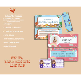 Personalized PVC ID, Name Tag and Bag Tag Back to Back print (Free ID ...