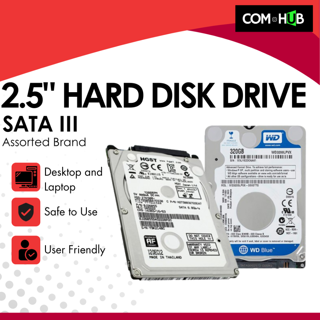 2.5 inch Hard Disk Sata Assorted Brand 1TB 500GB 320GB 250GB 160GB ...