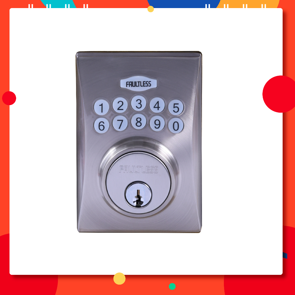 FAULTLESS ELECTRONIC KEYPAD DEADBOLT ( Satin Nickel | Aged Bronze ...