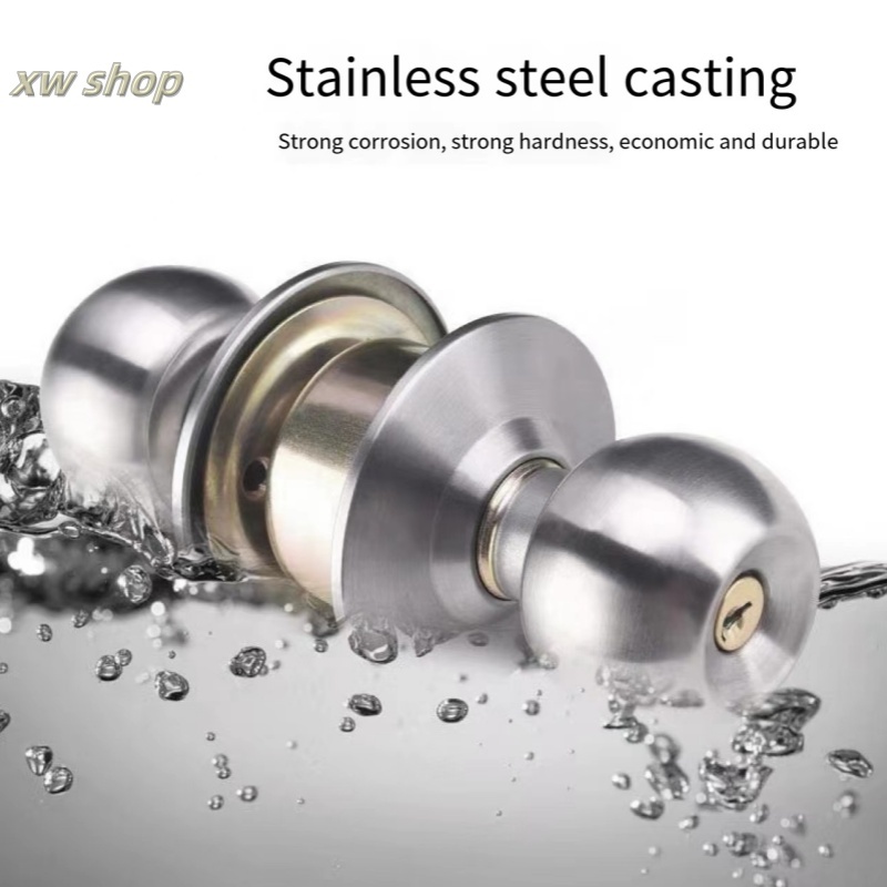 Cylindrical burglarproof Door Knob Entrance Lockset Goal lock main door ...