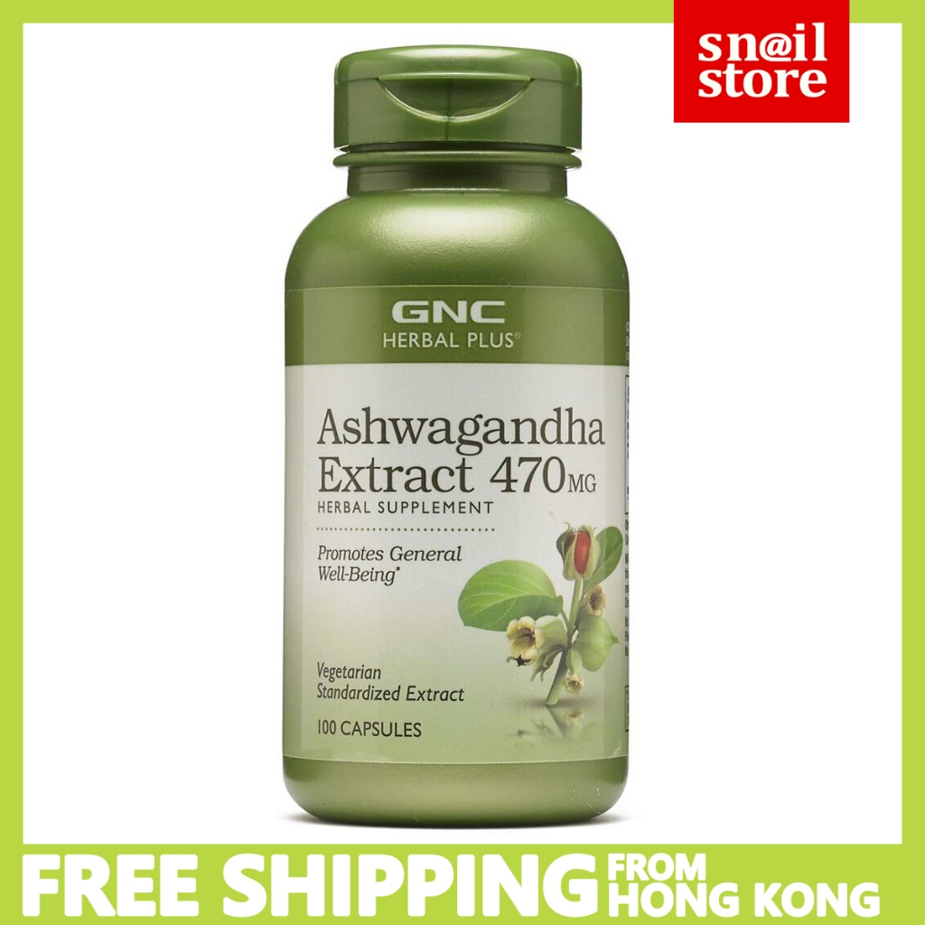 GNC Ashwagandha Extract 470mg - 100 Capsules (100 Servings) (EXP 2026 ...