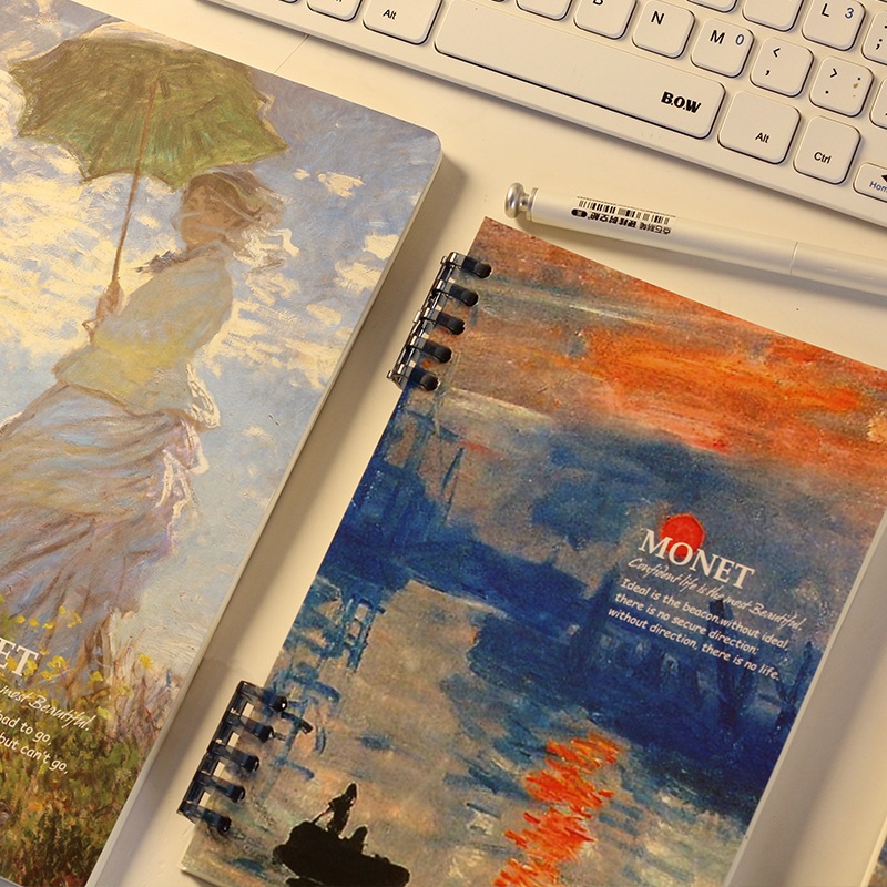 Famous artist painting artworks notebook 10 holes with refills | Shopee ...