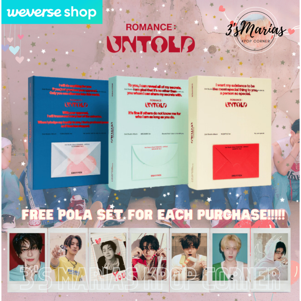 ENHYPEN ROMANCE UNTOLD OFFICIAL ALBUM (2ND FULL ALBUM) (SEALED + FREE POLA SET) (FAST ETA